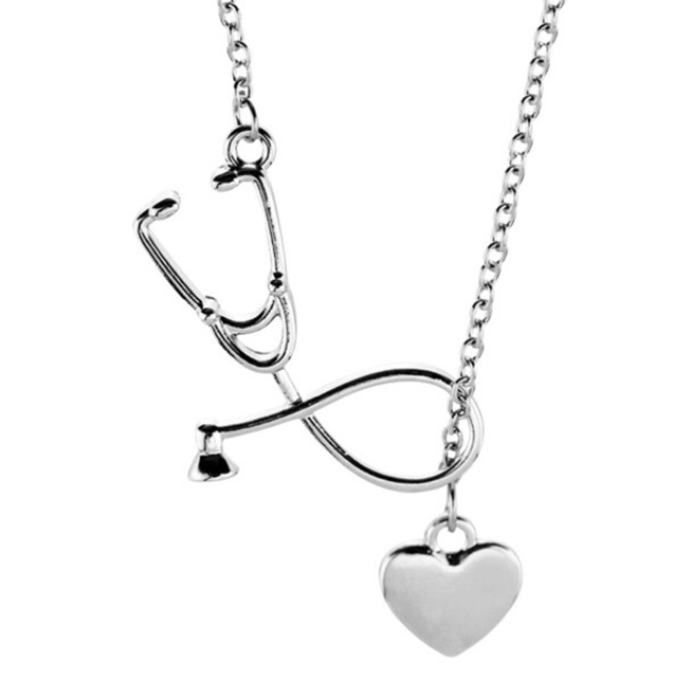 🆕 Silver Stethoscope necklace.